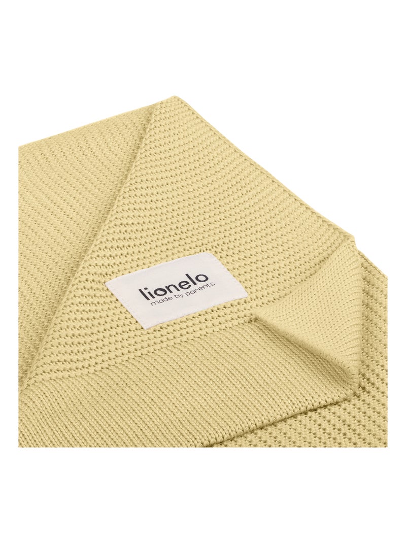 Manta para bebé LIONELO 100% algodón - Hipoalergénica - Antibacteriana - 100 × 75 cm Amarillo - Kiabi