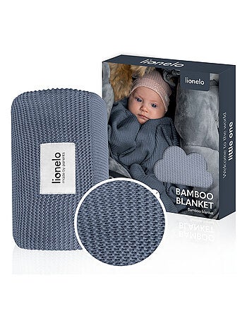 2 x Manta de Bambú - LIONELO - 75 x 100 cm - Manta para Cochecito - Hipoalergénica