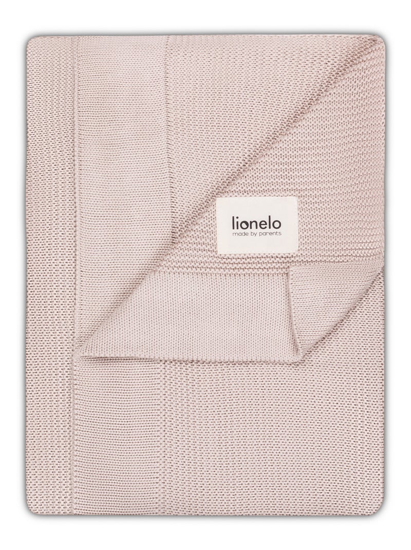 Manta para bebé LIONELO 100% algodón - Hipoalergénica - Antibacteriana - 100 × 75 cm Beige - Kiabi