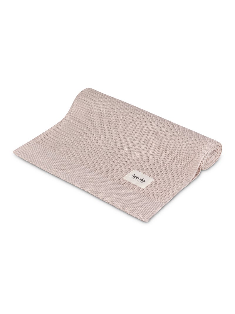 Manta para bebé LIONELO 100% algodón - Hipoalergénica - Antibacteriana - 100 × 75 cm Beige - Kiabi