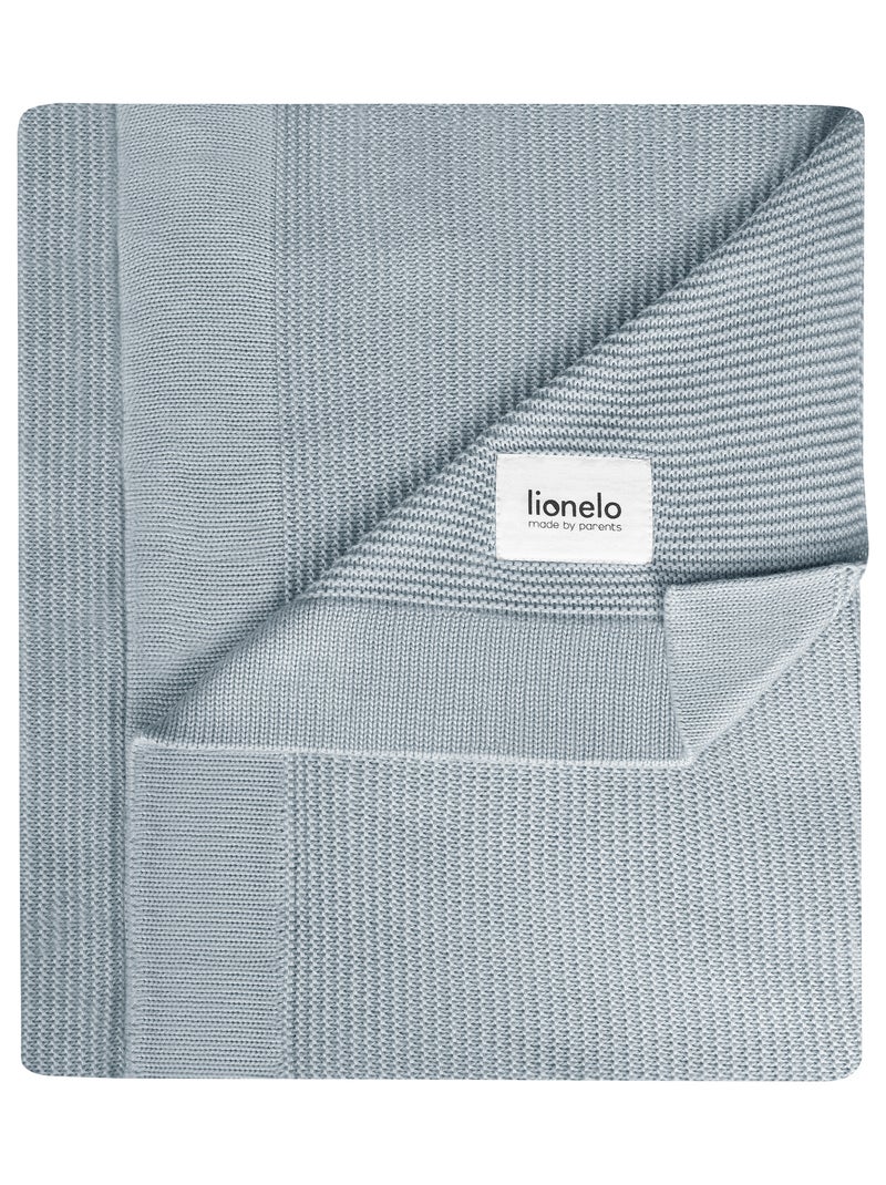 Manta para bebé LIONELO 100% algodón - Hipoalergénica - Antibacteriana - 100 × 75 cm Gris - Kiabi