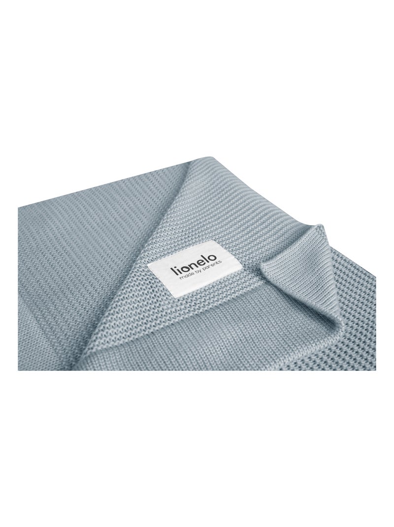 Manta para bebé LIONELO 100% algodón - Hipoalergénica - Antibacteriana - 100 × 75 cm Gris - Kiabi
