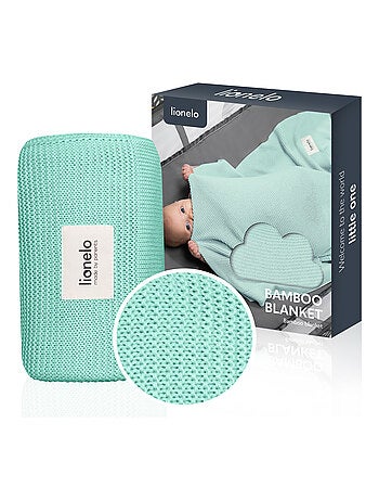 2 x Manta de Bambú - LIONELO - 75 x 100 cm - Manta para Cochecito - Hipoalergénica