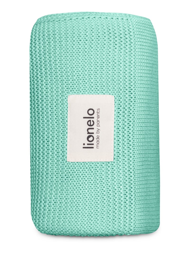 Manta para bebé LIONELO 100% algodón - Hipoalergénica - Antibacteriana - 100 × 75 cm Verde - Kiabi