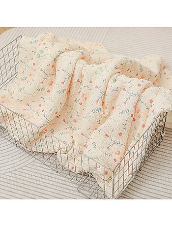 Manta para niños 75 x 100 cm de gasa de algodón Oeko-Tex y minky | SUPERBE BEBE