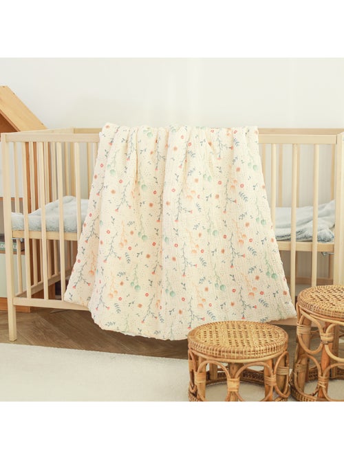 Manta para niños 100 x 135 cm de gasa de algodón Oeko-Tex y minky | SUPERBE BEBE - Kiabi Manta para niños 100 x 135 cm de gasa de algodón Oeko-Tex y minky | SUPERBE BEBE - Kiabi