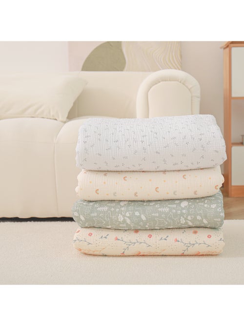 Manta para niños 100 x 135 cm de gasa de algodón Oeko-Tex y minky | SUPERBE BEBE - Kiabi Manta para niños 100 x 135 cm de gasa de algodón Oeko-Tex y minky | SUPERBE BEBE - Kiabi