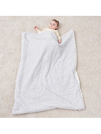 Manta para niños 100 x 135 cm de gasa de algodón Oeko-Tex y minky | SUPERBE BEBE