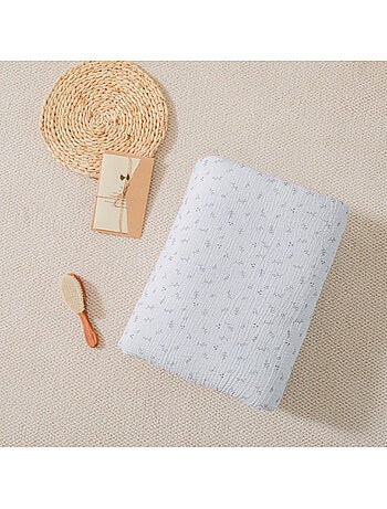 Manta para niños 100 x 135 cm de gasa de algodón Oeko-Tex y minky | SUPERBE BEBE