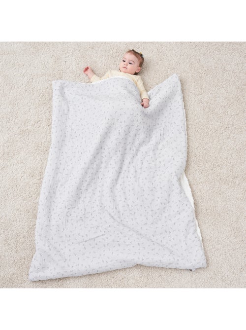 Manta para niños 100 x 135 cm de gasa de algodón Oeko-Tex y minky | SUPERBE BEBE - Kiabi Manta para niños 100 x 135 cm de gasa de algodón Oeko-Tex y minky | SUPERBE BEBE - Kiabi