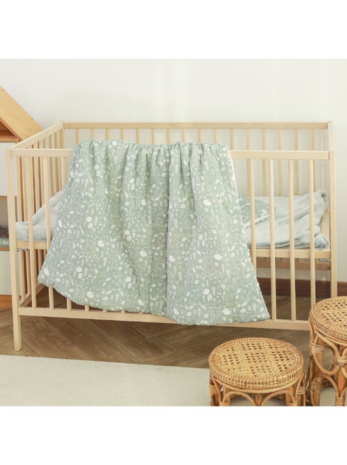 Manta para niños 100 x 135 cm de gasa de algodón Oeko-Tex y minky | SUPERBE BEBE - Kiabi Manta para niños 100 x 135 cm de gasa de algodón Oeko-Tex y minky | SUPERBE BEBE - Kiabi