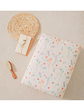 Manta para niños 100 x 135 cm de gasa de algodón Oeko-Tex y minky | SUPERBE BEBE