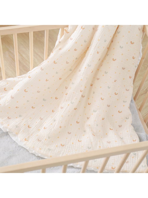 Manta para niños 75 x 100 cm de gasa de algodón Oeko-Tex y minky | SUPERBE BEBE - Kiabi