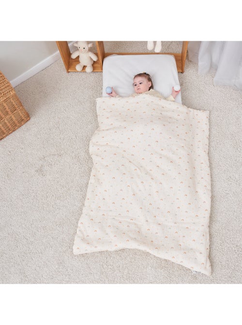 Manta para niños 75 x 100 cm de gasa de algodón Oeko-Tex y minky | SUPERBE BEBE - Kiabi