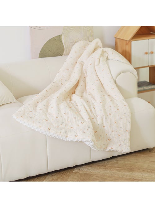 Manta para niños 75 x 100 cm de gasa de algodón Oeko-Tex y minky | SUPERBE BEBE - Kiabi