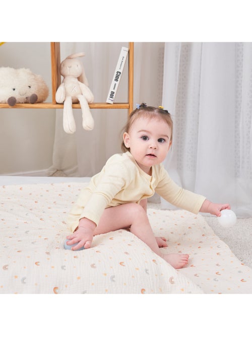 Manta para niños 75 x 100 cm de gasa de algodón Oeko-Tex y minky | SUPERBE BEBE - Kiabi