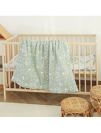 Manta para niños 75 x 100 cm de gasa de algodón Oeko-Tex y minky | SUPERBE BEBE