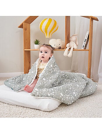 Manta para niños 75 x 100 cm de gasa de algodón Oeko-Tex y minky | SUPERBE BEBE