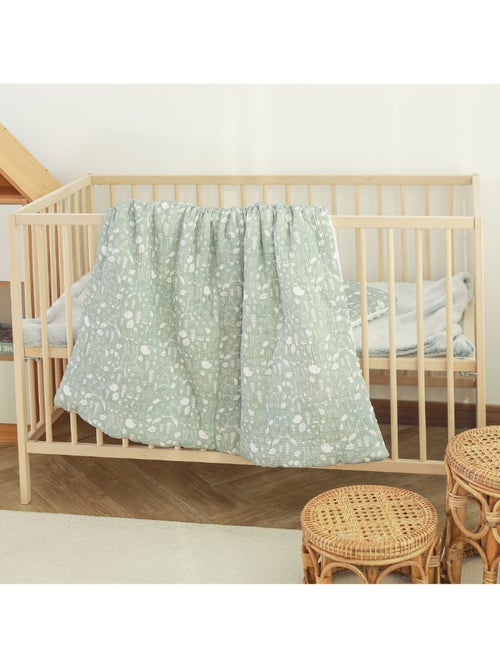 Manta para niños 75 x 100 cm de gasa de algodón Oeko-Tex y minky | SUPERBE BEBE - Kiabi Manta para niños 75 x 100 cm de gasa de algodón Oeko-Tex y minky | SUPERBE BEBE - Kiabi