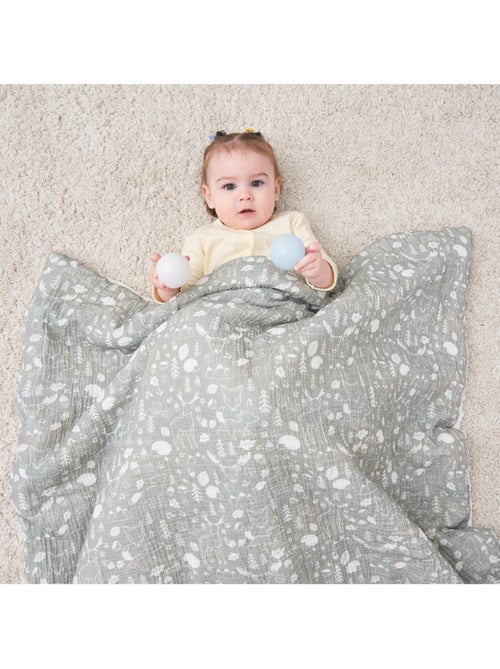 Manta para niños 75 x 100 cm de gasa de algodón Oeko-Tex y minky | SUPERBE BEBE - Kiabi Manta para niños 75 x 100 cm de gasa de algodón Oeko-Tex y minky | SUPERBE BEBE - Kiabi