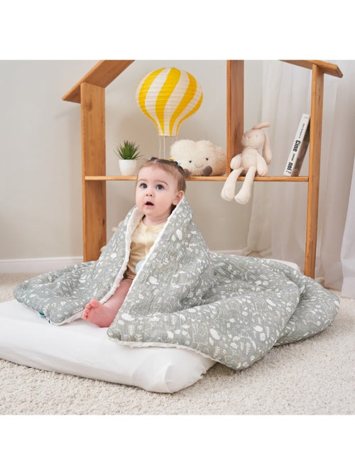 Manta para niños 75 x 100 cm de gasa de algodón Oeko-Tex y minky | SUPERBE BEBE - Kiabi Manta para niños 75 x 100 cm de gasa de algodón Oeko-Tex y minky | SUPERBE BEBE - Kiabi