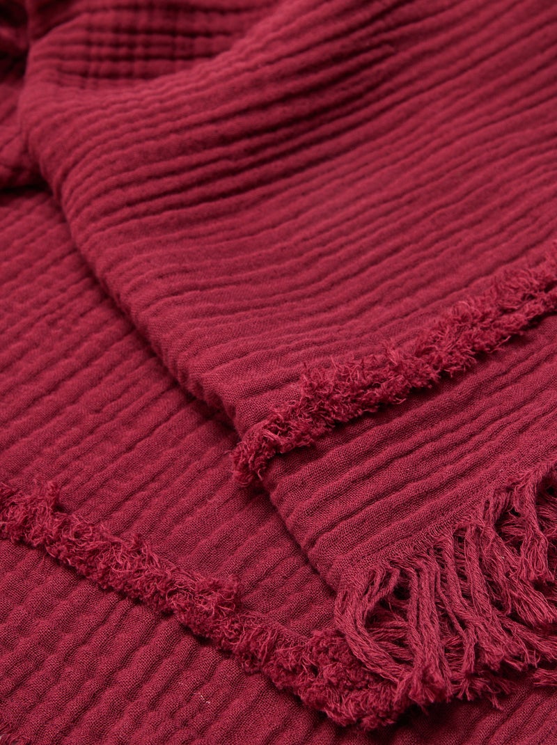 Manta para sofá 180 x 200 cm Rojo - Kiabi