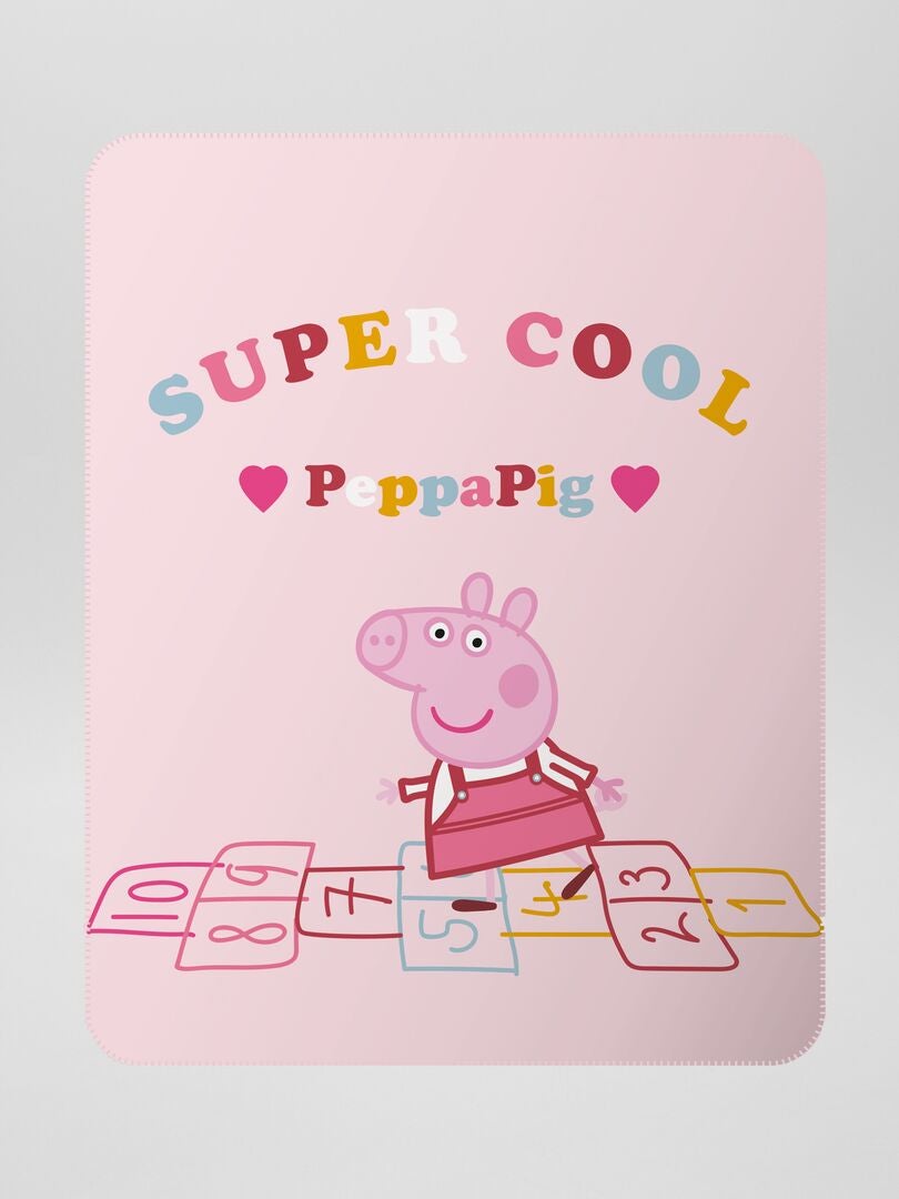 Manta 'Peppa Pig' de tejido polar rosa - Kiabi