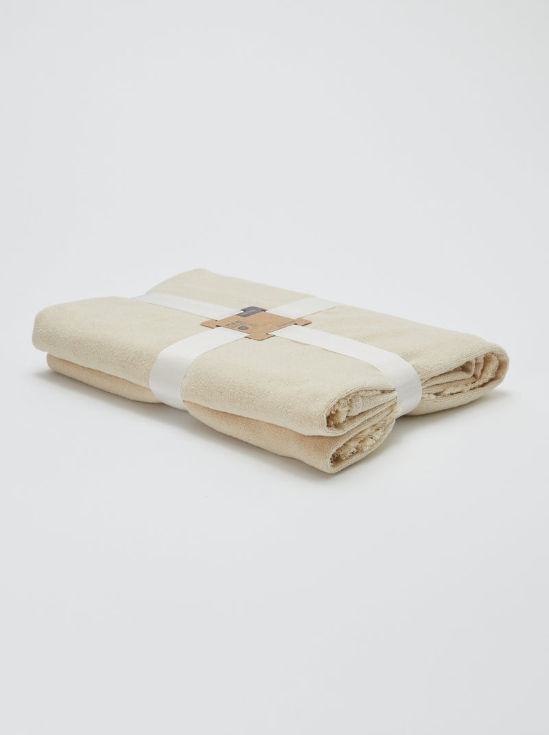 Manta plaid de punto de chenilla 130 x 150 cm - Kiabi Home BEIGE - Kiabi