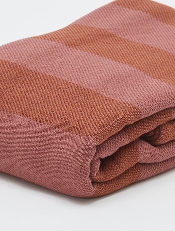Manta plaid de rayas de algodón - Kiabi Home