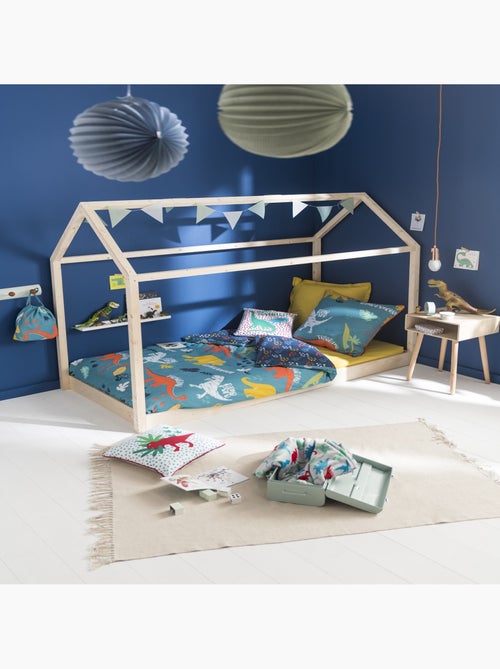 Manta plaid infantil dinos 'Future Home' 130 x 150 cm poliéster - Kiabi Manta plaid infantil dinos 'Future Home' 130 x 150 cm poliéster - Kiabi