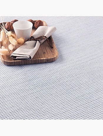 Manta Plaid, tejido texturizado de hilo tintado con relieve en nido de abeja, con flecos - Gamusi