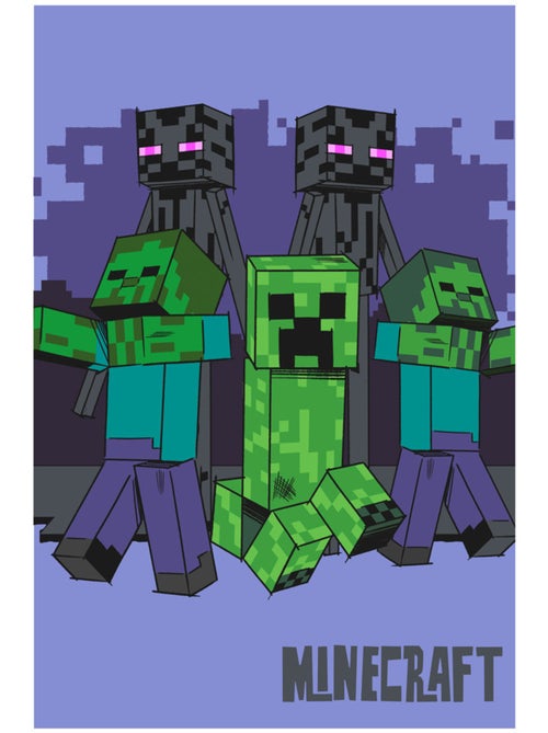 Manta polar 100% poliéster motivo minecraft mobs - minecraft - Kiabi Manta polar 100% poliéster motivo minecraft mobs - minecraft - Kiabi