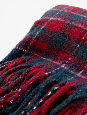 Manta polar con estampado tartán - KIABI Home