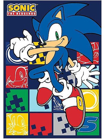 Manta polar de microfibra con motivo sonic - sonic