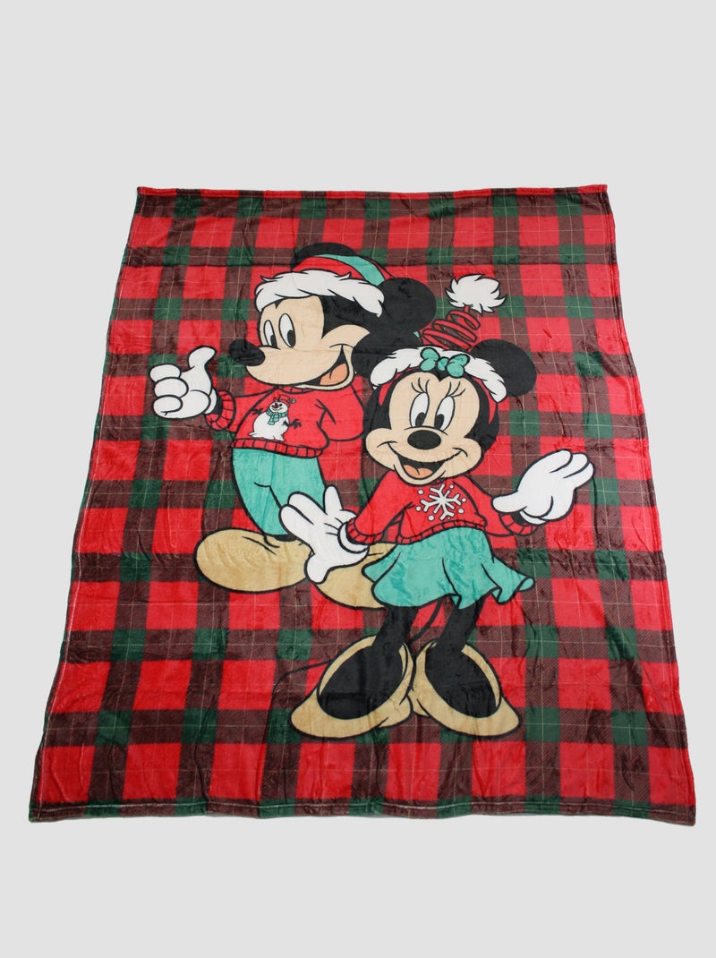 Manta polar de Navidad 'Minnie & Mickey' ROJO - Kiabi