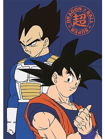 Manta polar infantil azul Goku