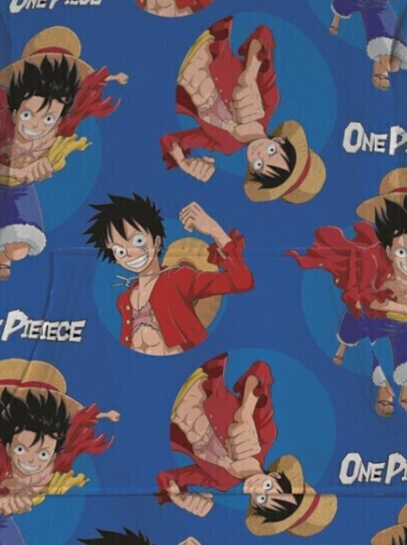 Manta Polar Infantil One Piece con Mangas y Capucha 7 a 14 años, LUFFY Azul - Kiabi