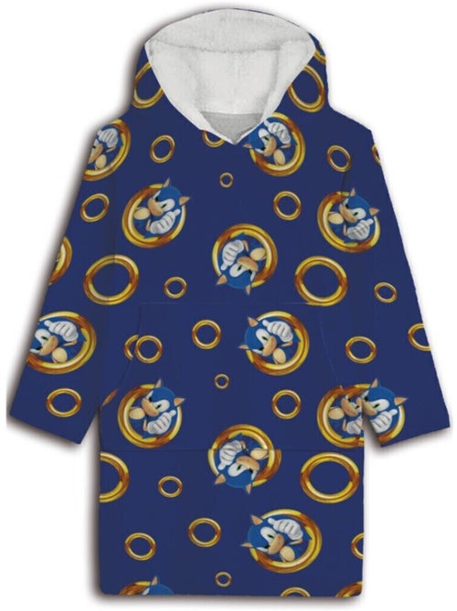 Manta Polar Infantil Sonic con Mangas y Capucha 7 a 14 años - Kiabi