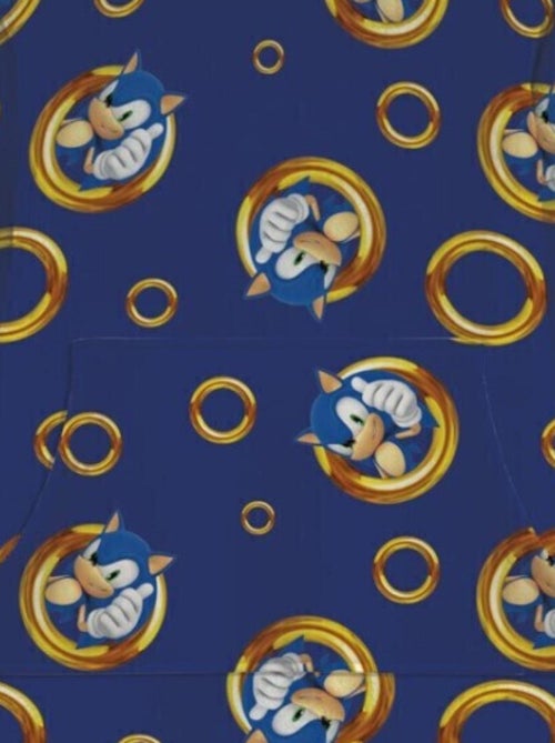 Manta Polar Infantil Sonic con Mangas y Capucha 7 a 14 años - Kiabi