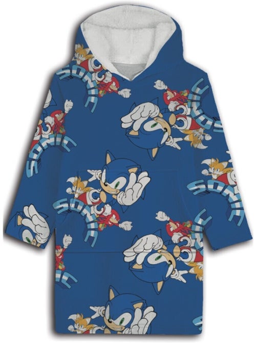 Manta Polar Infantil Sonic con Mangas y Capucha Talla Única 7 a 14 años, WONDER - Kiabi