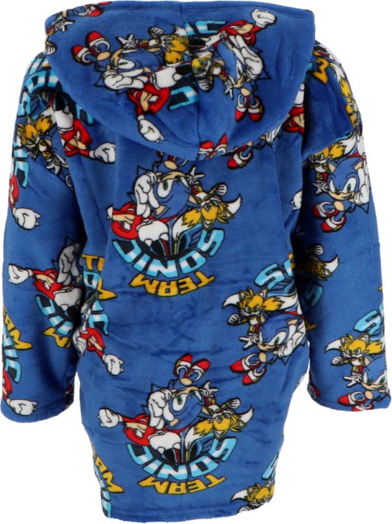 Manta Polar Infantil Sonic con Mangas y Capucha Talla Única 7 a 14 años, WONDER Azul - Kiabi