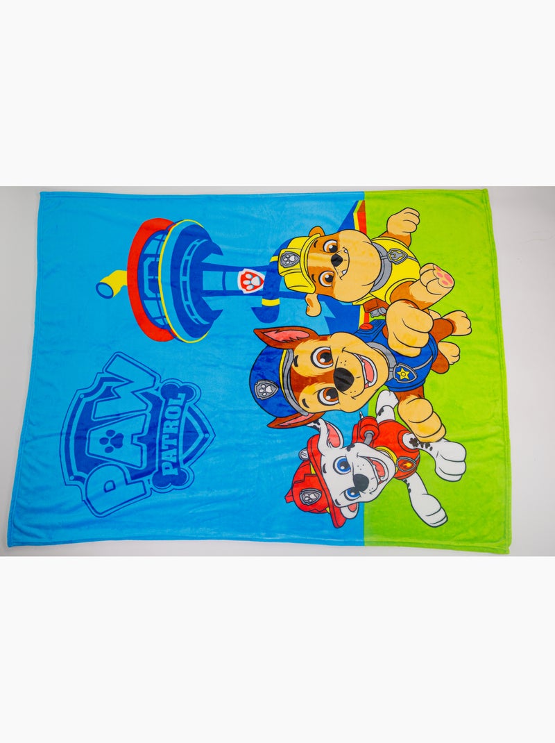 Manta Polar Paw Patrol 110x150cm Negro Azul - Kiabi