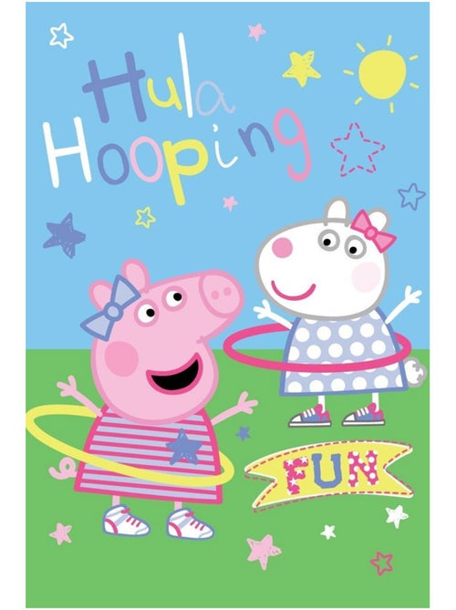 Manta polar peppa pig con motivo de hula-hoop de poliéster - Kiabi Manta polar peppa pig con motivo de hula-hoop de poliéster - Kiabi
