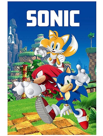 Manta polar sonic con motivo de personajes