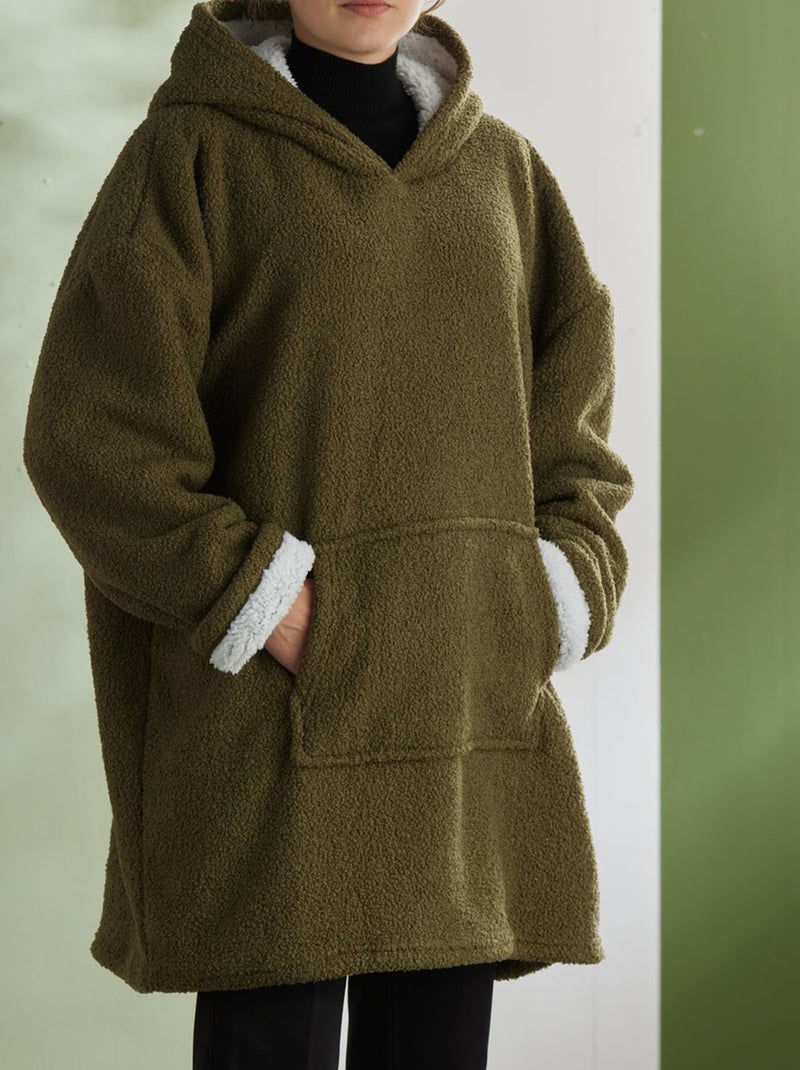 Manta poncho KAKI - Kiabi