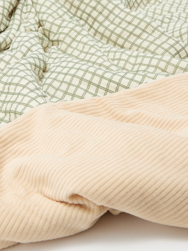 Manta reversible 110 x 150 cm - Kiabi Home Kaki - Kiabi