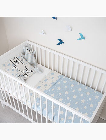 Manta reversible de algodón orgánico gots, estrellas - SEVIRA KIDS