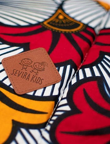 Manta reversible de gasa de algodón y tejido wax - SEVIRA KIDS