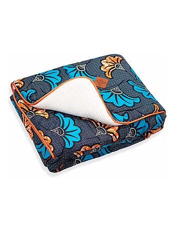 Manta reversible de gasa de algodón y tejido wax - SEVIRA KIDS