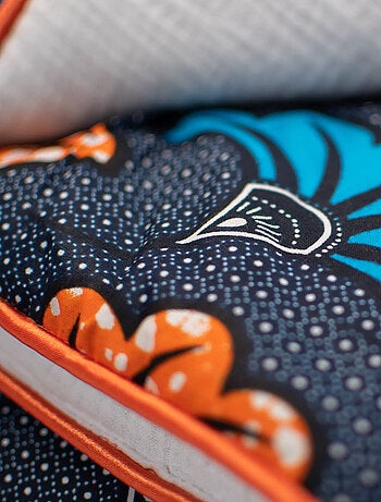 Manta reversible de gasa de algodón y tejido wax - SEVIRA KIDS